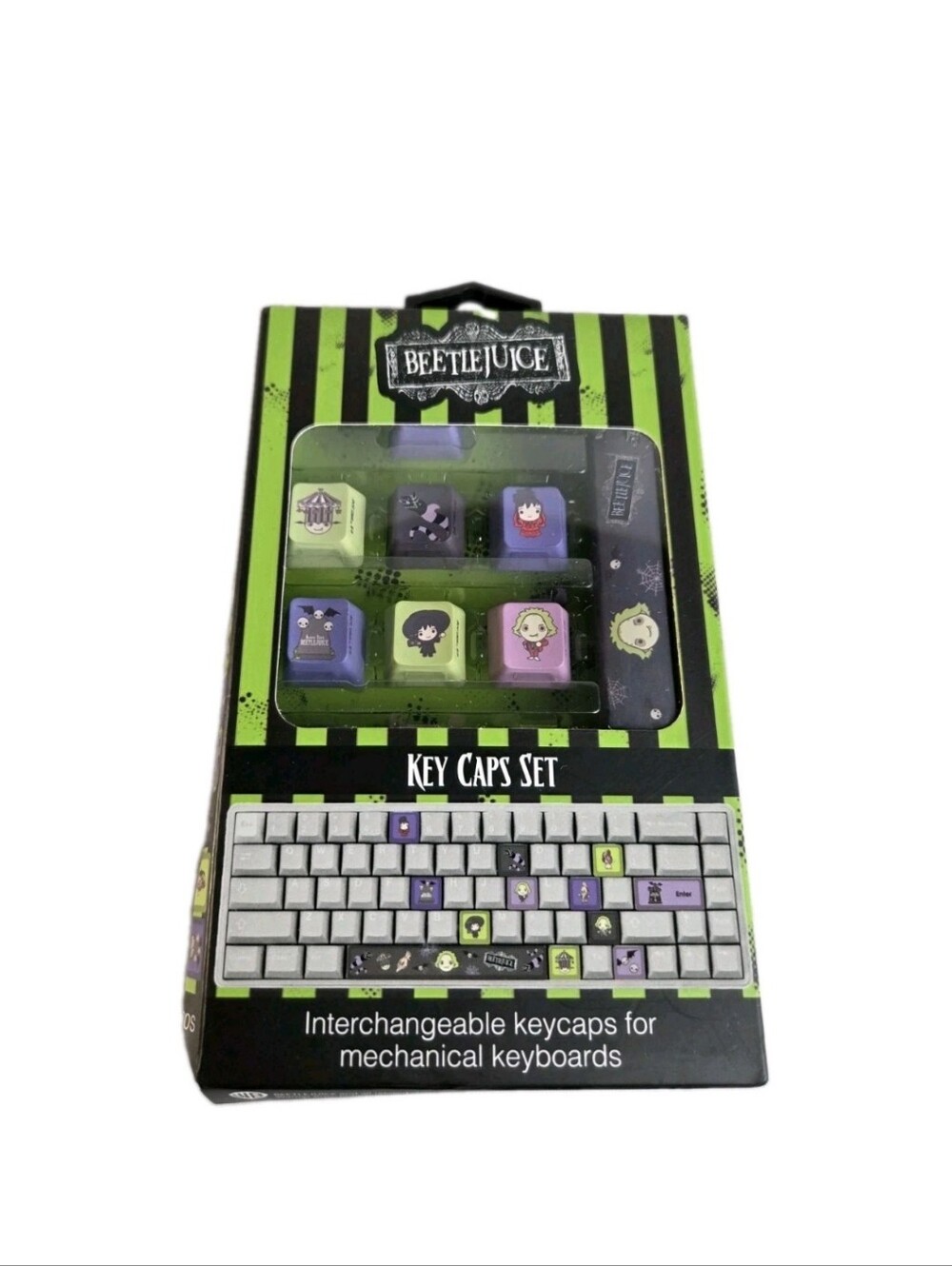 BEETLEJUICE Interchangeable KEY CAP SET Computer Keyboards NEW Lydia HALLOWEEN